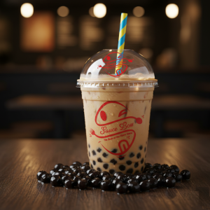 Tapioca Black Tea with creamy milk and chewy boba pearls - Sauce Boss.