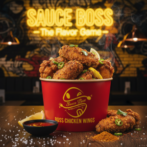6 pieces of Crispy Wing Set with golden breading - Sauce Boss.